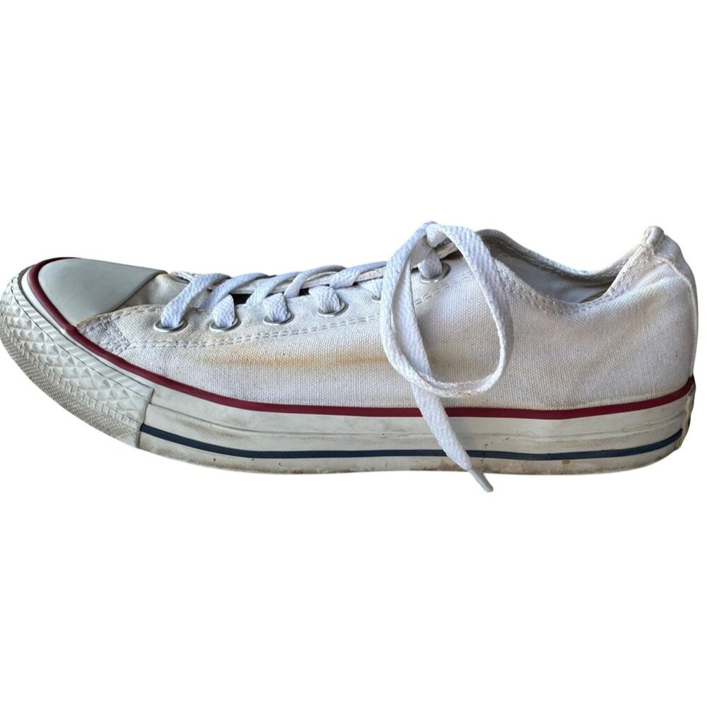 Converse All-Star Low Top Canvas White Sneakers Adult Unisex Size 7/9 (READ)
